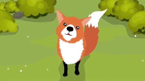 Cute Fox in the Forest Stock Footage 137276918