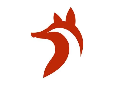 Cute Fox Icon Minimal Style Stock Illustration