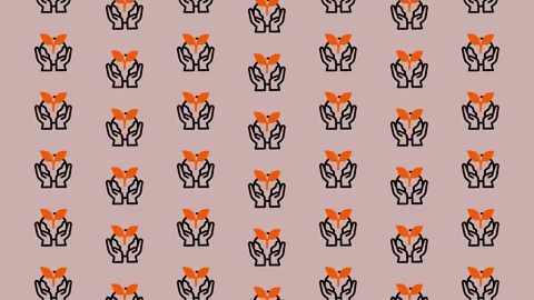 Cute Fox Icon Pattern on Pink Background. Stock Footage 325383558