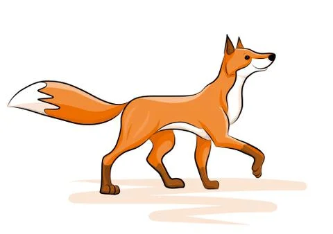 Cute fox Illustrazione stock