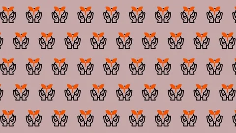 Cute fox illustration pattern, seamless background, cartoon style. Stock Footage 325383571