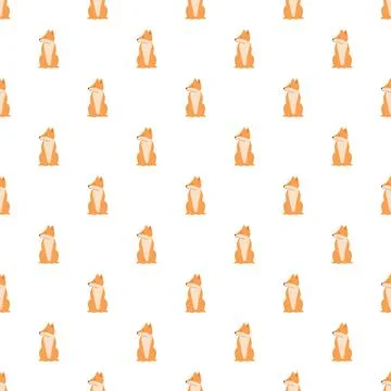 Cute fox pattern illustrating wildlife seamless background イラスト素材