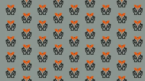 Cute Fox Pattern Seamless Background Illustration. Stock Footage 325383581