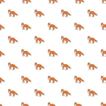Cute fox pattern seamless Illustrazione stock