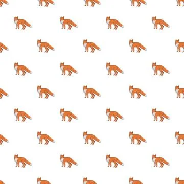 Cute fox pattern seamless Illustrazione stock