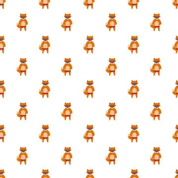 Cute fox superhero character seamless pattern background 스톡 일러스트