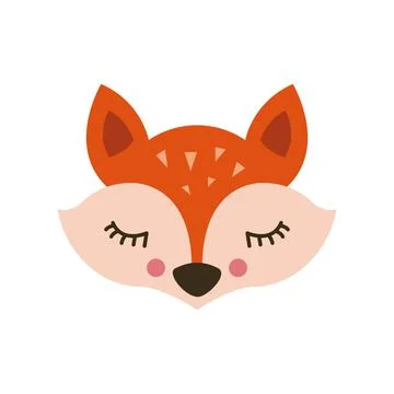 Cute fox. Vector illustration, eps on a white background Stock Illustration