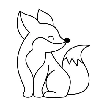 Cute Fox Vector Illustration Stock Illustration