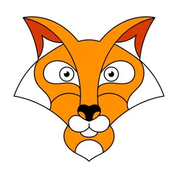 Cute Fox Vector Illustration On White Background イラスト素材