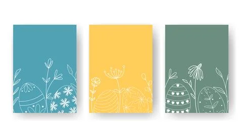 Cute frames for Easter design, vector graphics Stock Illustration