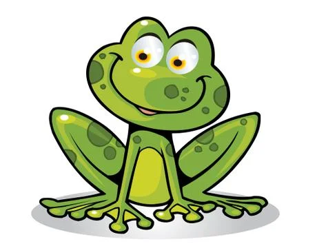 Cute frog cartoon Stock Illustration