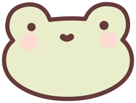 Cute Frog Face Stock Illustration