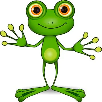 Cute frog Stock Illustration
