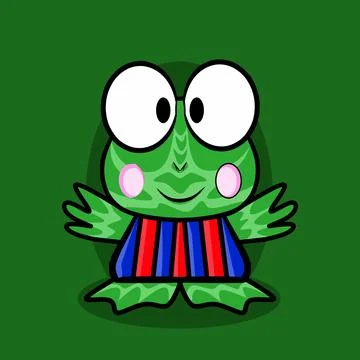 Cute frog illustration Stock Illustration