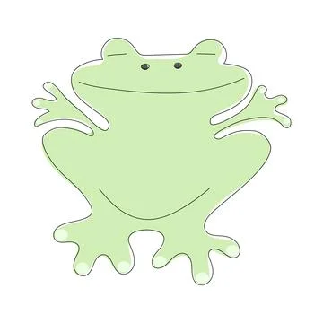 Cute frog sleeping. frog character isolated. Stock Illustration