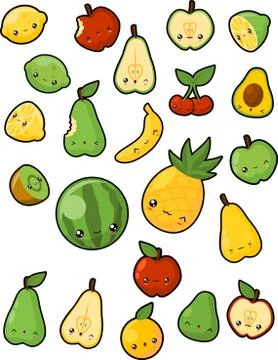 Cute Fruit Stock Illustration