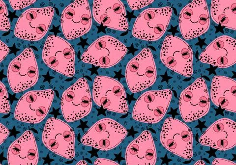 Cute fruit seamless lemon pattern for wrapping paper and fabrics and linens Stock Illustration