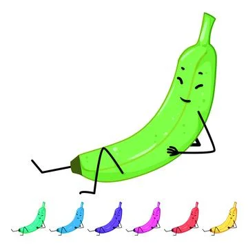 Cute fruit vegetable character cartoon vector graphic Stock Illustration