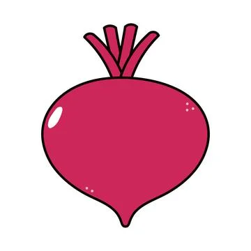 Cute funny beet character. Vector hand drawn traditional cartoon vintage, ret Stock Illustration