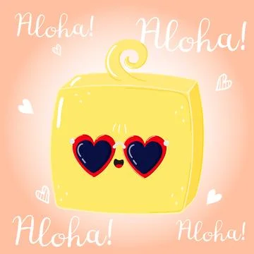 Cute funny Butter character. Vector hand drawn cartoon kawaii character ill.. Stock Illustration