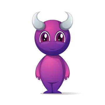 Cute, funny devil. Cartoon characters. Stock Illustration