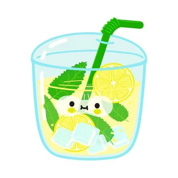 Cute funny lemonade. Vector hand drawn cartoon kawaii character illustration  Stock Illustration