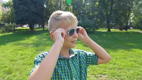 cute funny little white kid posing Stock Video Pond5