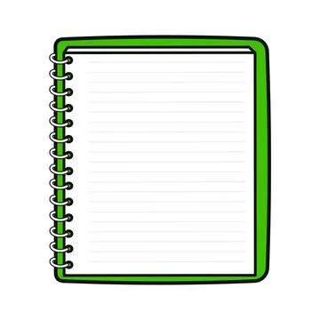 Cute funny note pad. Vector hand drawn cartoon kawaii character illustration  Stock Illustration