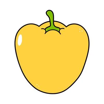 Cute funny pepper character. Vector hand drawn traditional cartoon vintage, r Stock Illustration
