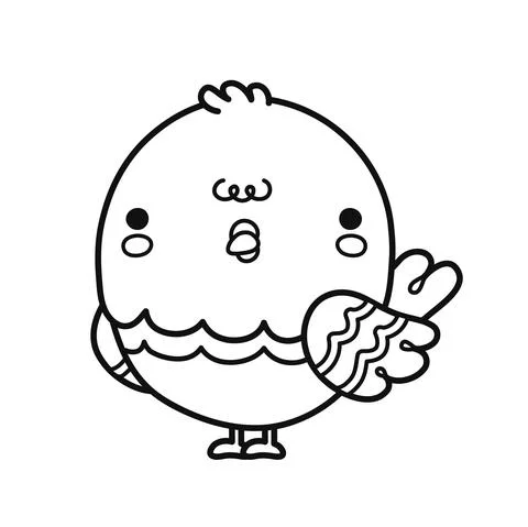 Cute funny pigeon bird. Vector hand drawn cartoon illustration icon. Isolated on Stock Illustration