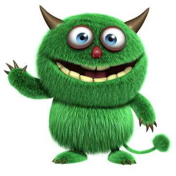 Cute furry alien Stock-Illustration