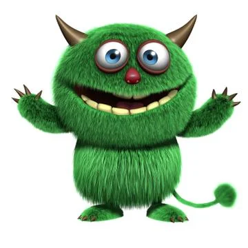 Cute furry alien 스톡 일러스트