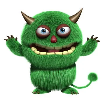 Cute furry alien Stock-Illustration