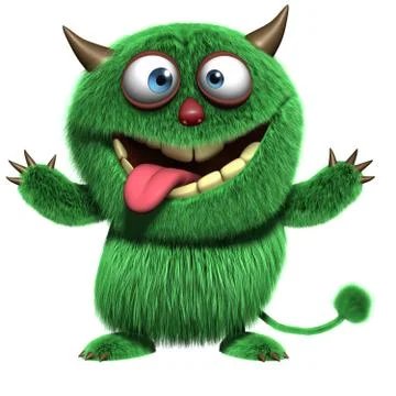 Cute furry alien Stock-Illustration