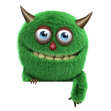 Cute furry alien Stock Illustration