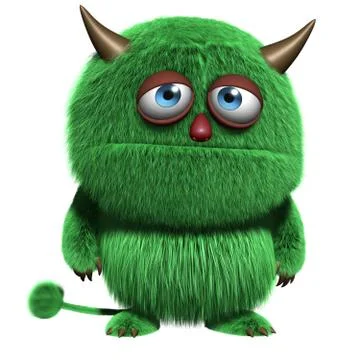 Cute furry alien Stock Illustration