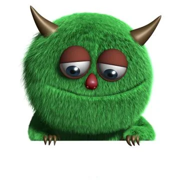Cute furry alien Stock-Illustration