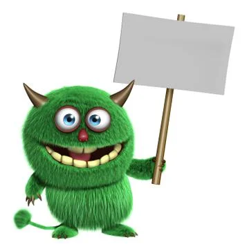 Cute furry alien Stock-Illustration