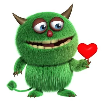 Cute furry alien Stock-Illustration
