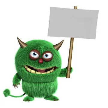 Cute furry alien 스톡 일러스트