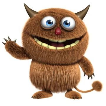 Cute furry alien Stock-Illustration