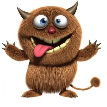 Cute furry alien Stock-Illustration