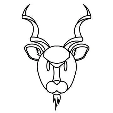 Cute gazelle face Stock Illustration