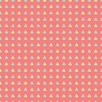 Cute geometric seamless pattern with triangles. Colorful vector background. Stock Illustration