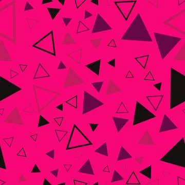 Cute geometric seamless pattern with triangles. Colorful vector background. Stock Illustration