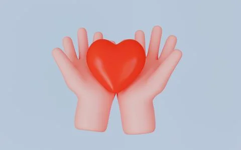 Cute gestures, fat, cute, friendly and warm 3d illustration Stock Illustration