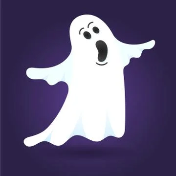 Cute ghost character flat style design vector illustration Illustrazione stock
