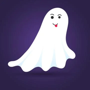 Cute ghost character flat style design vector illustration Illustrazione stock