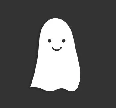 Cute ghost character. Halloween vector illustration. Stock Illustration