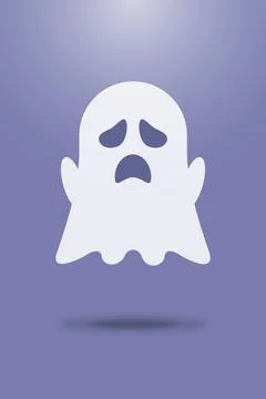 Cute ghost. Flat design vector. Vector illustration Stock Illustration